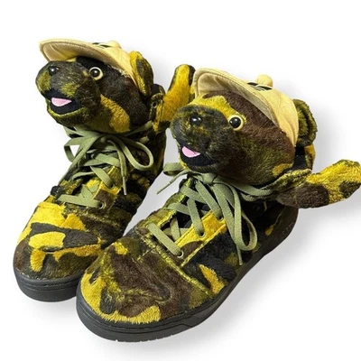 US 9.5 - Baskets Adidas Originals Jeremy Scott JS Camo Teddy Bear Q20917 - Photo 1/4