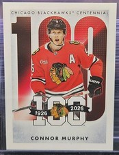 25-26 Topps Stickers Connor Murphy 🚨🚨🚨 Chicago Blackhawks Centennial 