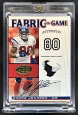 2007 Leaf Certified Andre Johnson Fabric of the Game Auto Team Logo Patch #/5