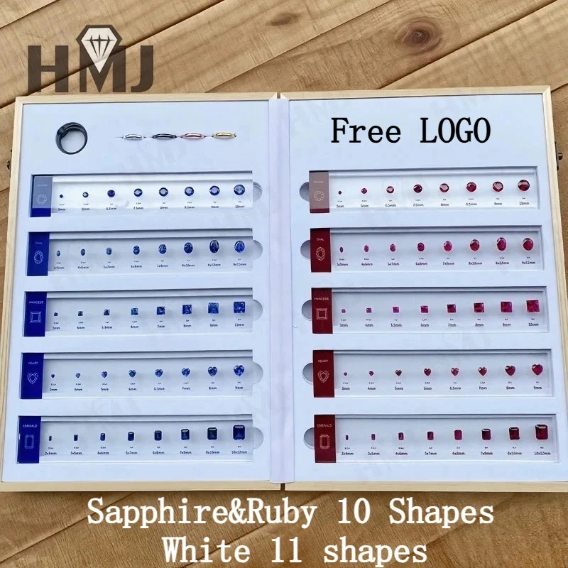 Gemas de zafiro/rubí herramientas tabla de referencia de tamaño comparación circonita cúbica joyería de piedra Foto 4 de 4