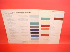 1955 Oldsmobile Super Holiday 88 98 Starfire Convertible Paint Chips Dupont