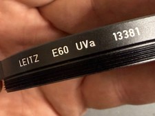Leitz E60 UVa 13381 Lens Filter and Case. Made in Germany