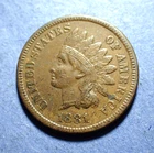 1881 Indian Cent  VF