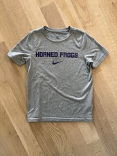 Nike TCU Horned Frogs Dri-Fit Kids Tshirt Size Small Gray Purple