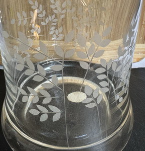 VTG Turkish Crystal Hand-blown Decanter European Collection Floral Etched