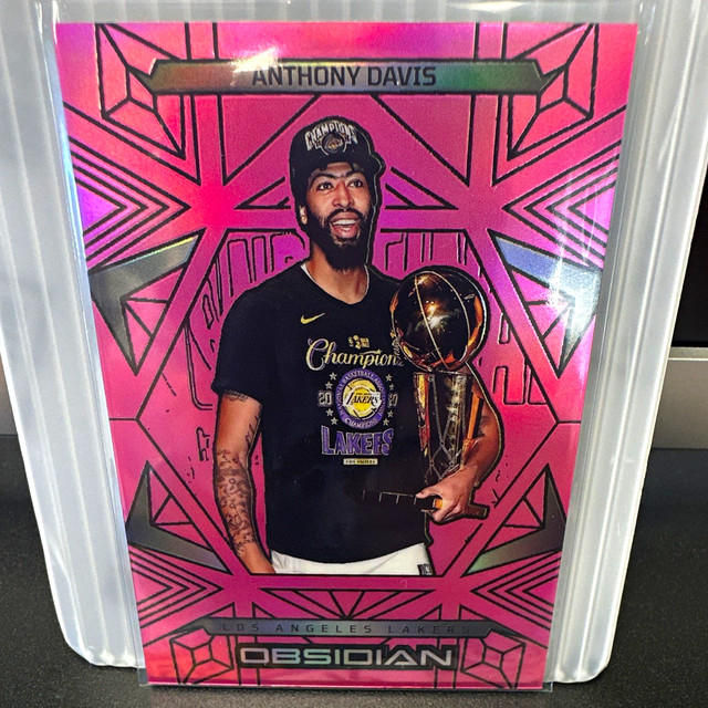 Panini 2024-25 Obsidian Anthony Davis #187 Electric Etch Pink Flood /49