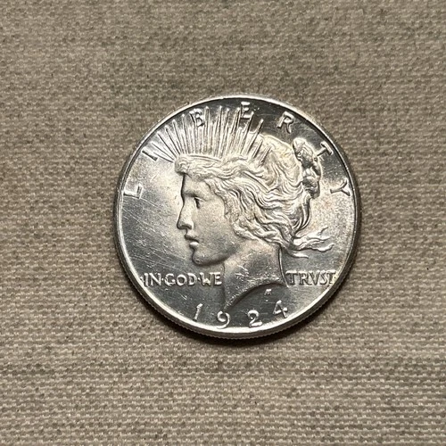 1924-S Peace Silver Dollar Nice AU/UNC Tougher Date Great Luster SC