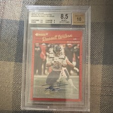2020 Donruss Retro '90 Autographs Russell Wilson Auto 1/5 Seahawks BGS 8.5