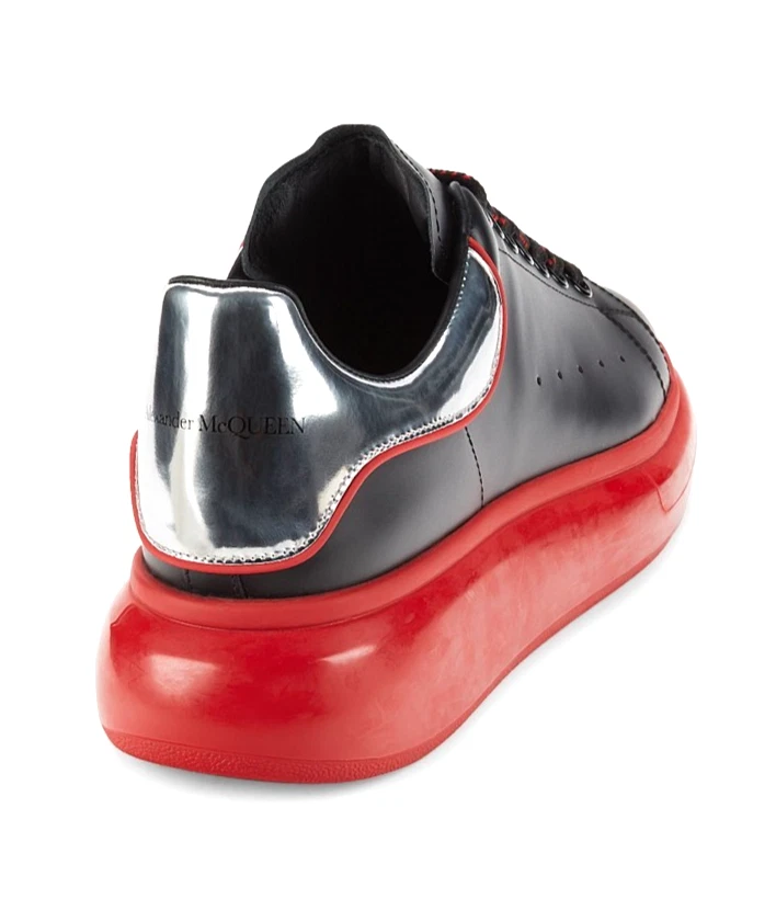 Alexander Mcqueen Larry sneakers uomo oversize pelle nera taglia 45 D US 12