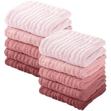 Muslin Baby Washcloths 100 Organic Cotton Face Towels 10 Pack Wash Cloths fo...