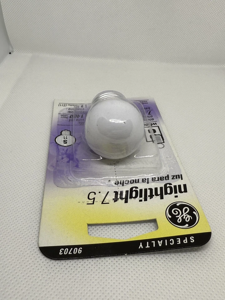 GE Specialty 90703 Nightlight Bulb S11, 7.5W Medium Base, White 120 Volts New - Image 4 of 4