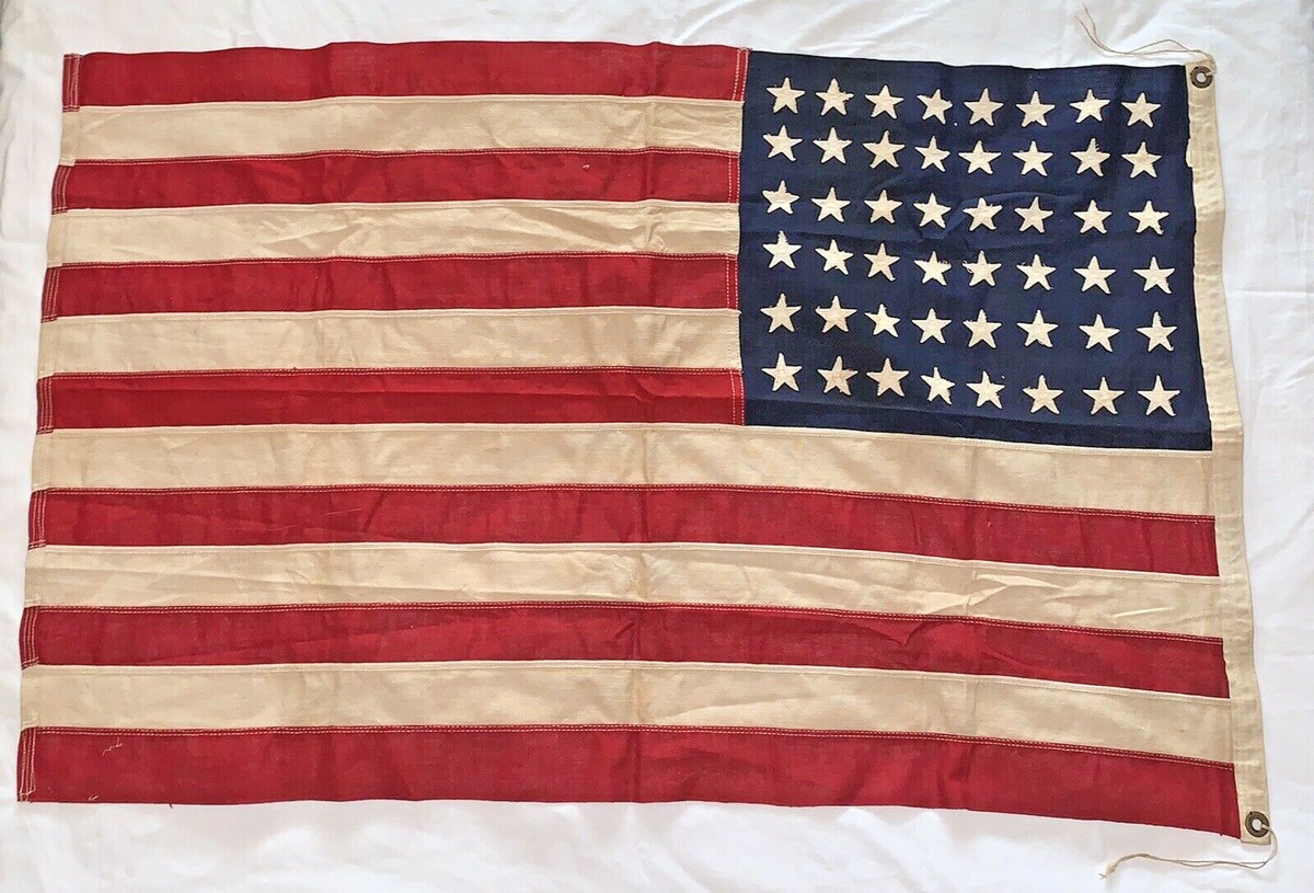 WWII ERA 48 STAR AMERICAN FLAG BY DEFIANCE 24