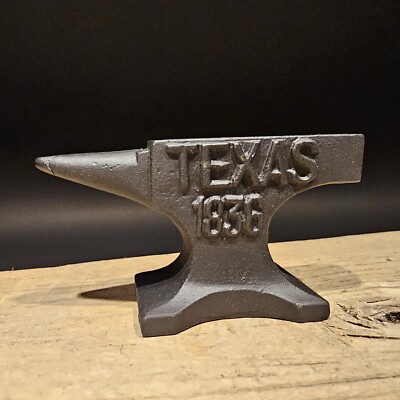 Vintage Antique Style Cast Iron Texas Miniature Anvil