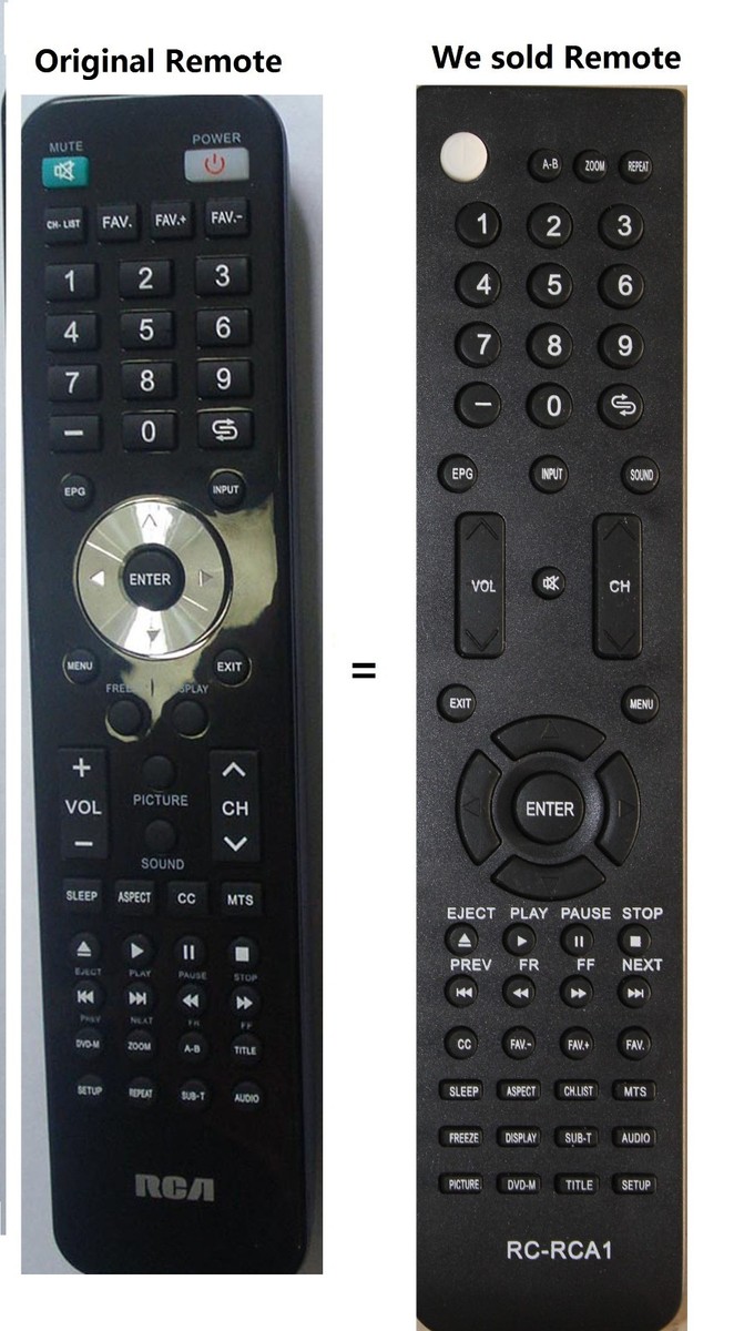RCA RCA1 Remote For 46lb45rq 32lb45rq 32lb30rq 26lb30rq 26lb33rq