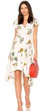 Free People Lost In You High Low Floral Print Sundress Size XS White Cap Sleeve