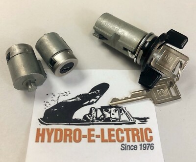 NEW 1987-1992 Chevrolet Pick-up Truck BLACK Ignition & Door lock set- GM Keys