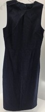 Banana Republic Womens Sleeveless Wool Blend Speck Shift Dress Navy Sz US:4 NWT#
