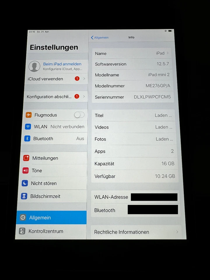 Apple iPad mini 2 16GB ios 12.5.7 - Bild 2 von 4