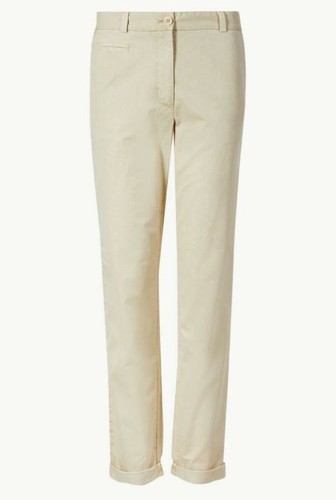Womens Chinos Trousers Ex M&S Cotton Tapered Ankle Grazer Various Colours - Picture 8 of 18