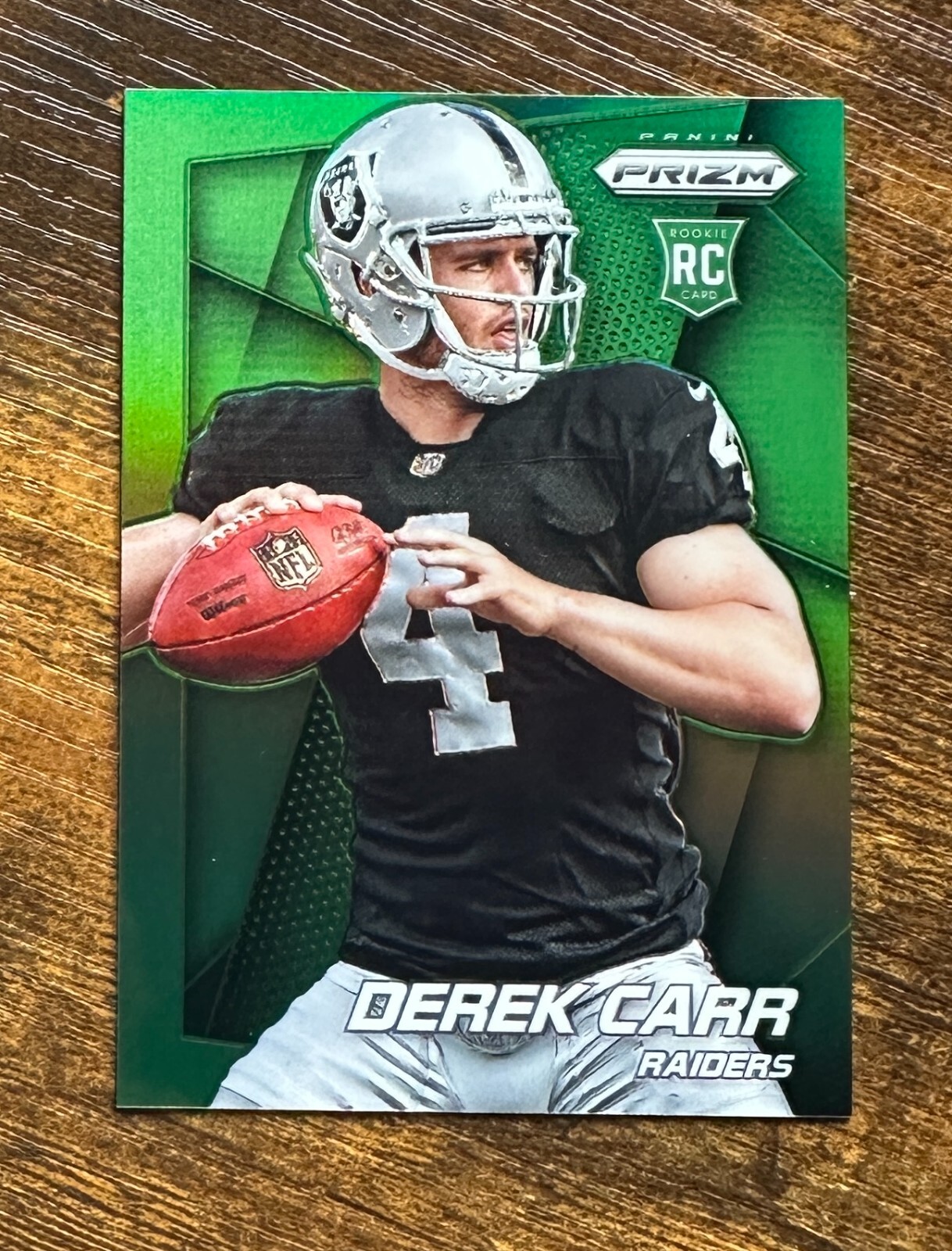 2014 Panini Prizm Prizms Green #257 Derek Carr RC #X13438