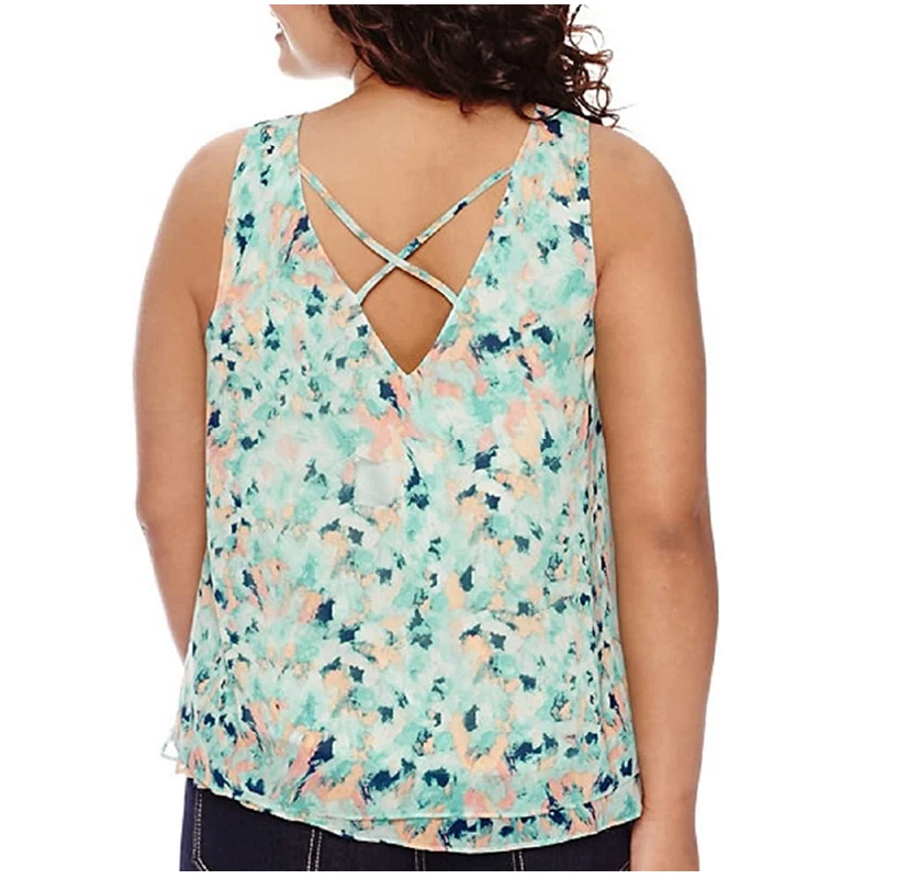 Camiseta sin mangas Decree con volantes en niveles Juniors Plus 3X nueva precio de venta sugerido por el fabricante 34,00 USD Foto 2 de 2