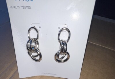 Women’s Silver Earrings Time And Tru Earrings