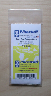 Two Car Garage Door HO 1:87 Scale Layout Diorama Pikestuf Rix 1110