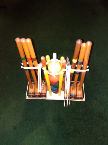 Vintage Garton Croquet Set  Circa 1950's ~ 6 Player  Complete with Cart EX Cond. - Picture 1 of 1