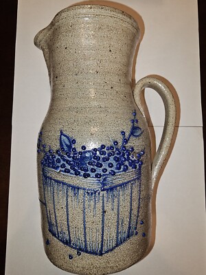 Vintage Salmon Falls Pottery Salt Glazed Pitcher | eBay
