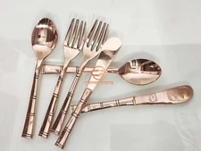 Pure Copper Cutlery Set Luxurious Dessert Spoon, Dessert Fork Flatware Gift
