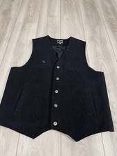Wyoming Traders Wool Vest Dark Gray Cowboy Western Men's Large