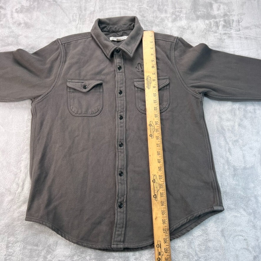 Outerknown Blanket Shirt Mens Size XL Gray Boston Embroidered Thick