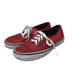 red sparkly vans