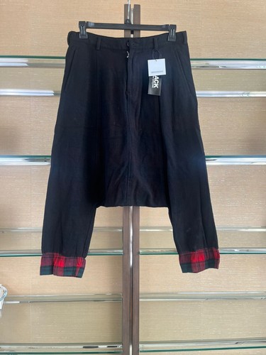 Comme des Garcons Black , CDG Black Drop Crotch Pants in Black / Tartan BNWT S - Picture 6 of 19