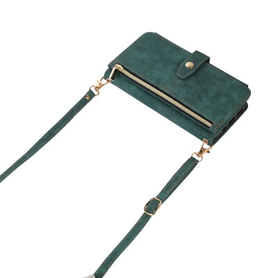 For Samsung S22 ultra  Magnetic PU Leather Wallet Flip Phone Case Crossbody Bags