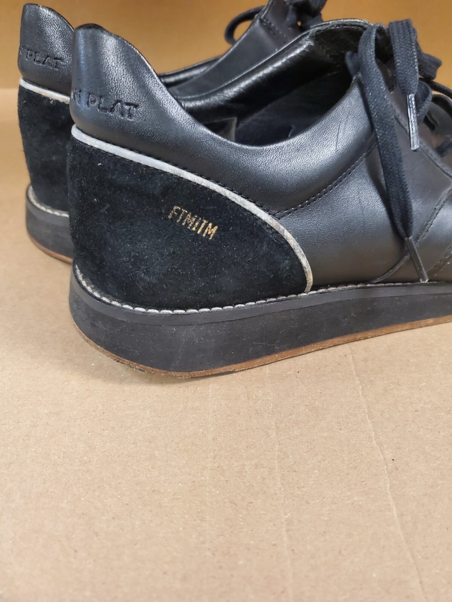 Freeman Plat Easy Jogger Black Leather Sneakers Shoes Men