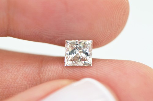 Princess Cut Diamond Natural Loose G VS2 Certified Enhanced Polished 0.96 Carat - Picture 2 of 8