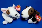 Vtg. Ty Beanie Babies BRUNO & BUTCH the Bull Terriers, 2 Pc Set, Mint Condition!