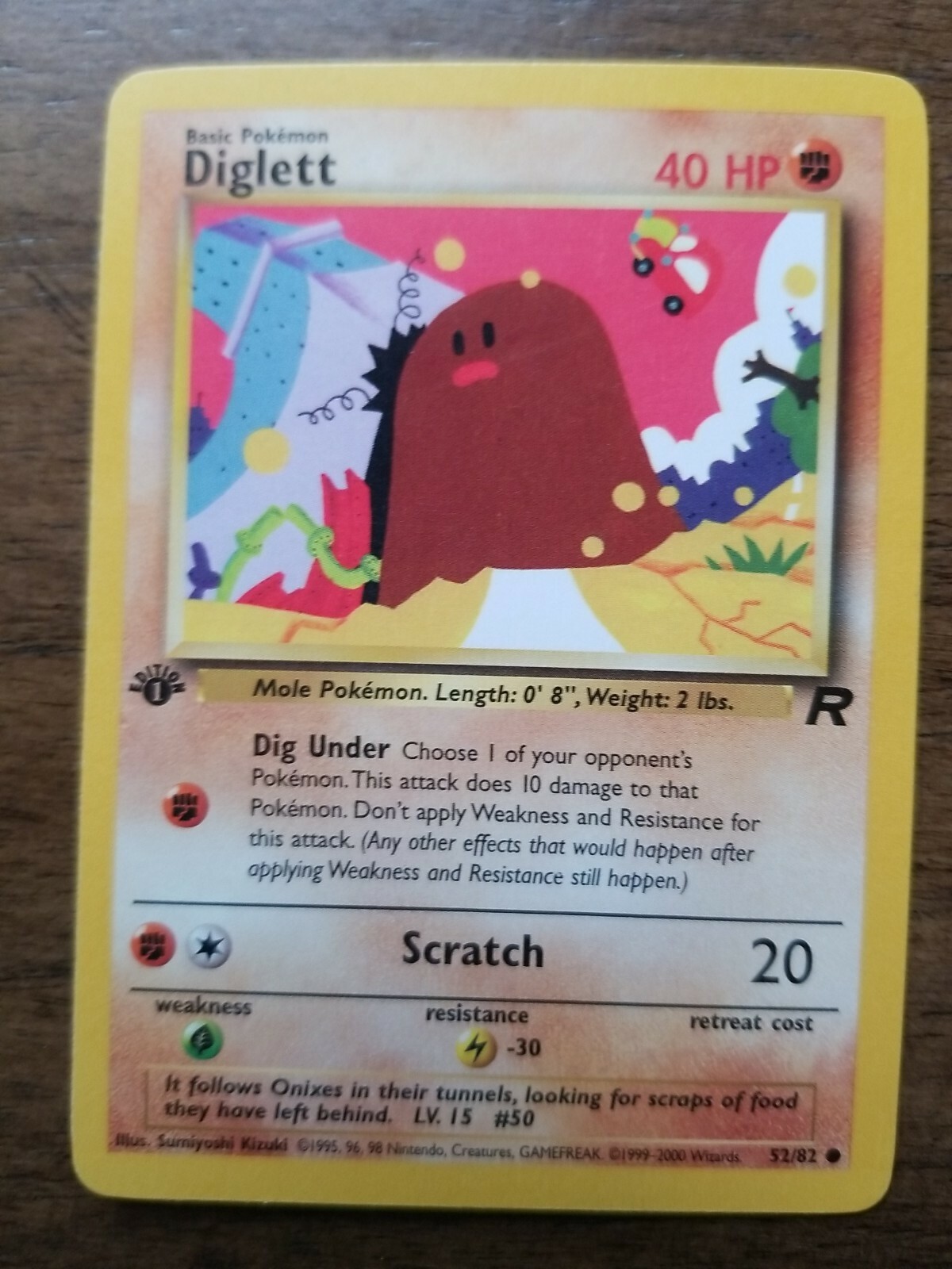 Diglett First Edition | Team Rocket 52/82 | Near Mint
