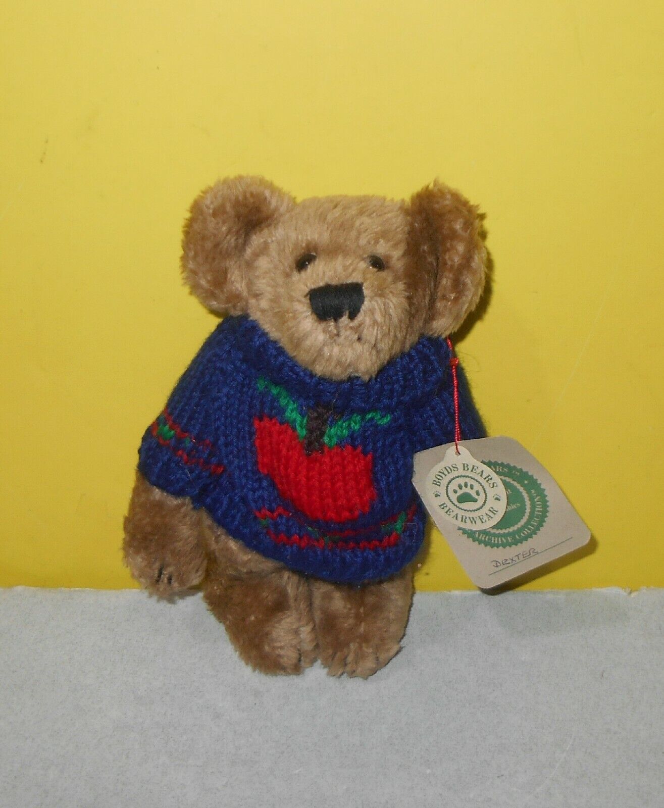 Boyds safety Bears Paxton B. Bean Jointed Reservation Blue w Appl plush Teddy Bear