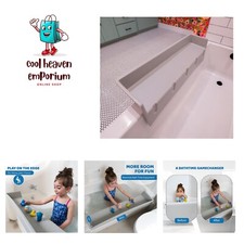 Bathtub Splash Guard Play Shelf Area - Toy Tray Caddy Holder Storage - Suctio...