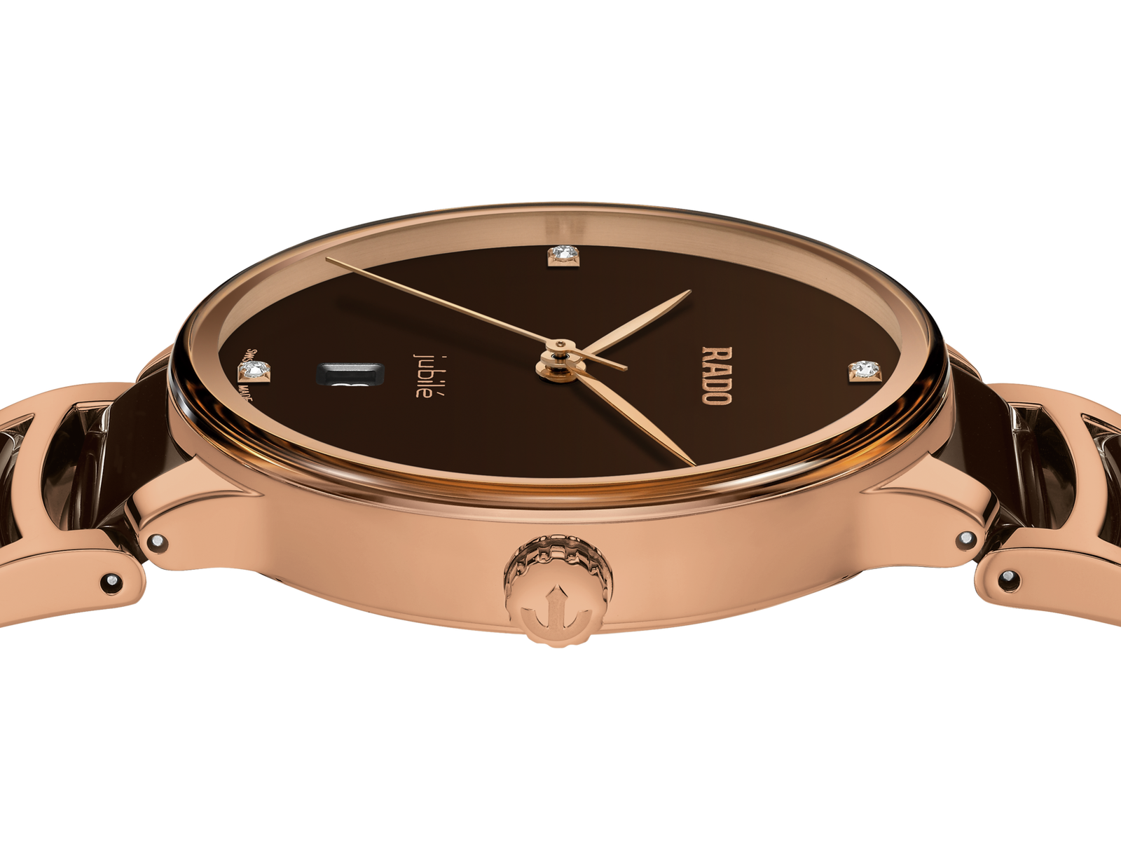 New Rado Centrix Diamonds Stainless Steel Brown Dial Men