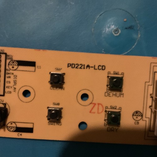Inofia YDA-828E Dehumidifier Display/Control Board PCB PD221A-LCD 220400300004 - Picture 3 of 3