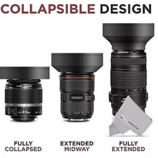 Vivitar Soft Rubber Collapsible Camera Lens Hood 52mm