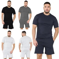 Mens Pyjamas Shorts Set Short Sleeve Nightwear Pjs Loungewear Cotton Size S-XL