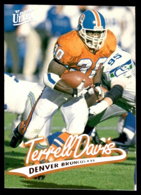 1997 Fleer Ultra Promotional Display Terrell Davis Denver Broncos #SAMPLE