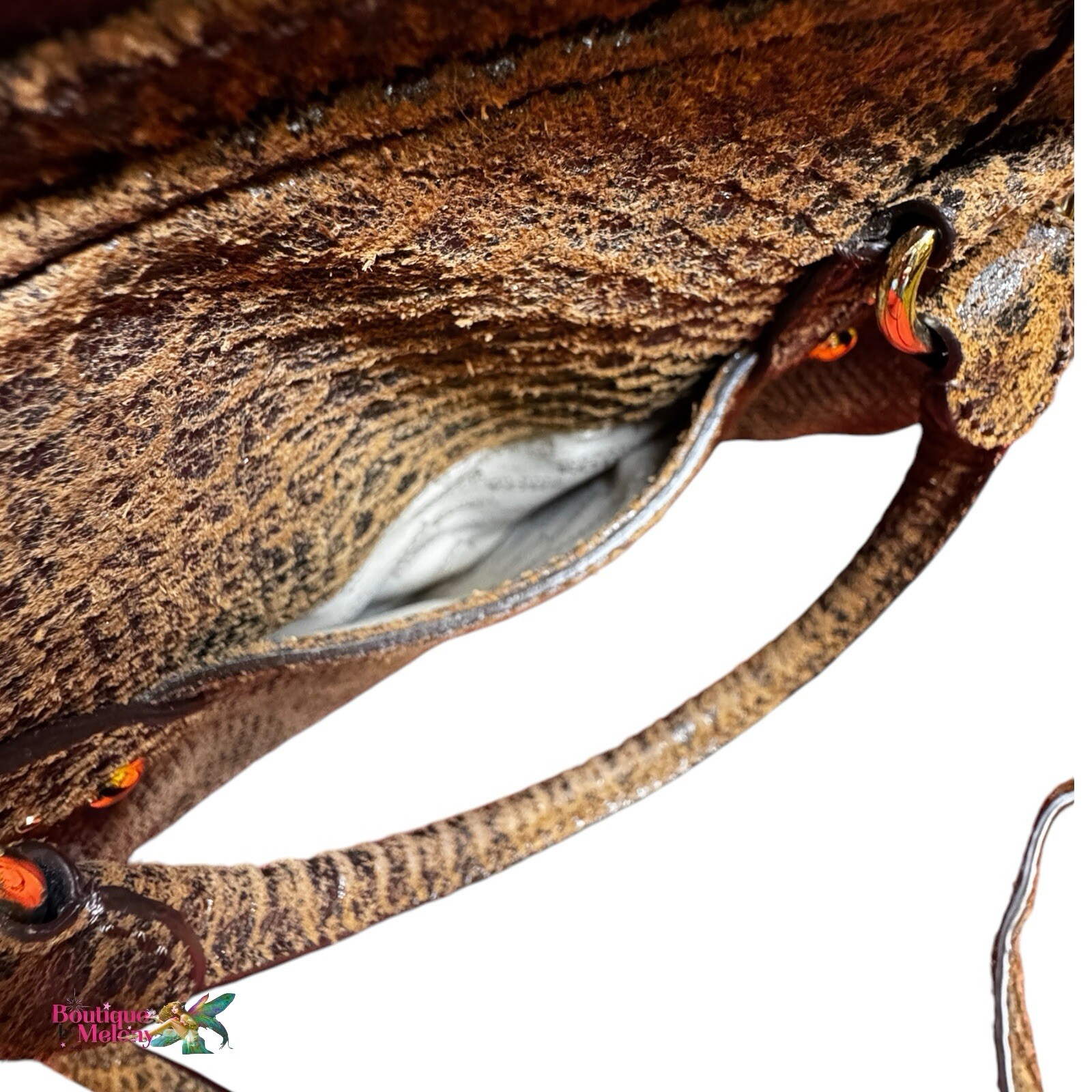 Michael Kors Mocha Python Handbag Crossbody Leath… - image 15