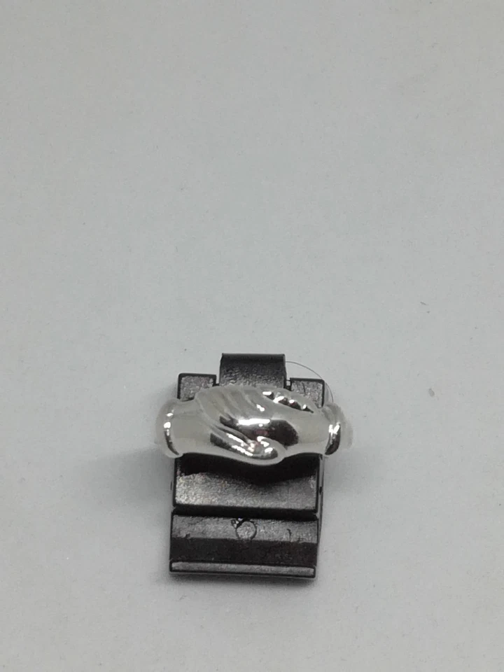 ANELLO FEDE MANI DI SANTA RITA ARGENTO 925/1000 RODIATO MIS 10 a MIS 29 EXPLOIT - Immagine 4 di 4