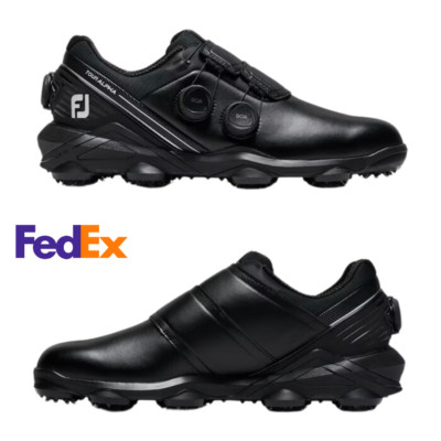 FootJoy DRYJOYS ブラック XL FootJoy Golf Men's Shoes DRYJOYS Packard BOA WIDE 53939 Black