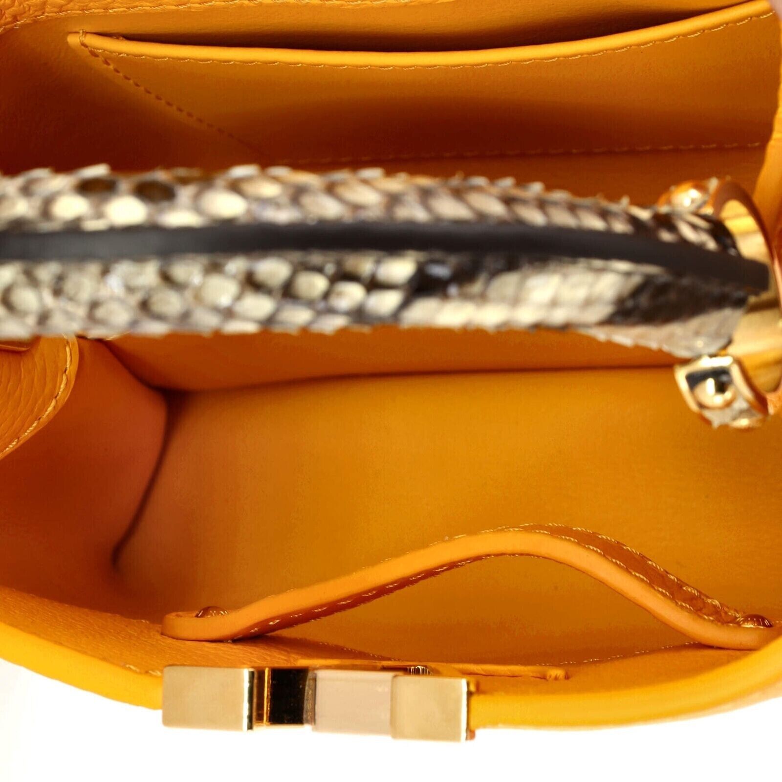 Pre-Owned LOUIS VUITTON Louis Vuitton Capucines MINI Pink/Yellow M55987  Women's 13842 Taurillon Leather Handbag (New)